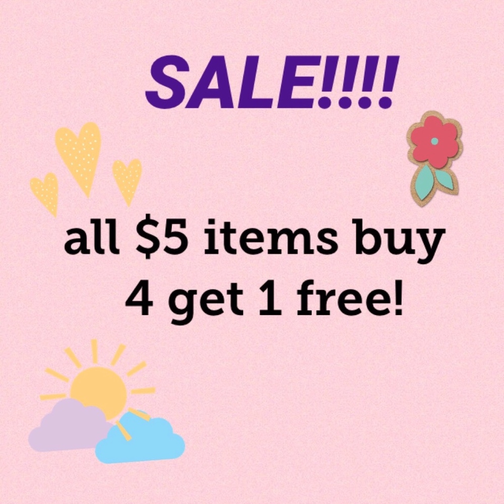 SALE buy 4 get 1 free